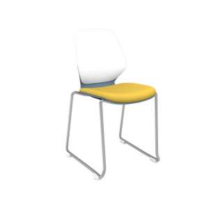 Upholstered Arcozi Sled-Base Stack Chair