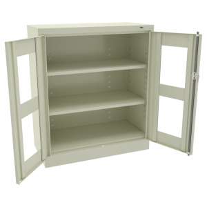 Stationary C-Thru Storage Cabinet Counter Height (36Wx24Dx42H)