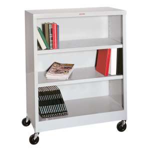 Mobile Steel Bookcase (36"Wx55"H)
