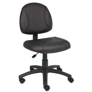 Economy Armless Leather Task Chair