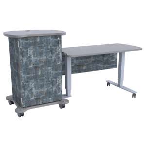 Sit to Stand Instructor's Desk with Right Return