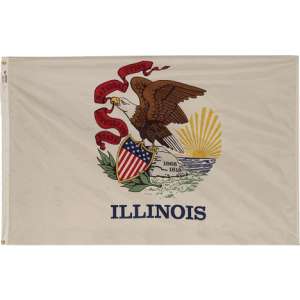 Nylon Outdoor Illinois State Flag (3x5')