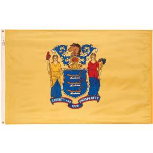 Nylon Outdoor New Jersey State Flag (3x5')