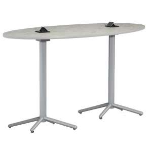 Boost Oval Café Table - Quad Base, 30"H (60x36")