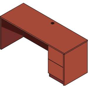 Right-Pedestal Desk for Circulation Desk (66x24")