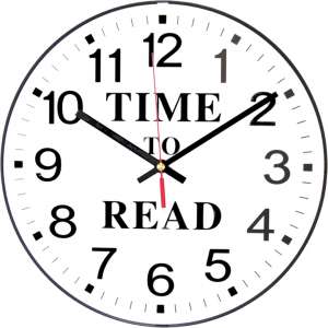 Time to Read Classroom Wall Clock (12")