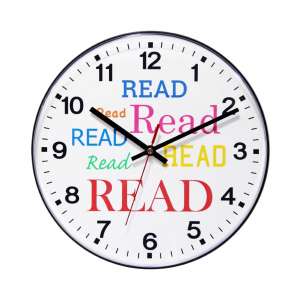 Read-Read-Read Classroom Wall Clock (12")
