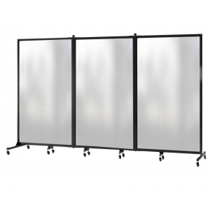 Freestanding Portable Frosted Room Divider (3 Panels 74"H)
