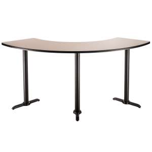 108° Curve Café Table - "T" Base, Bar Height (24x93")