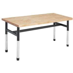 Adjustable STEM Demonstration Table - Butcher Block (24x60")