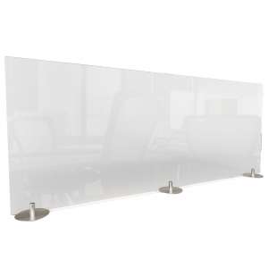 Freestanding Protection Screen, Clear Plastic (59"x24"H)