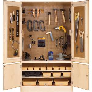 Woodworking Tool Storage Cabinet With Tools