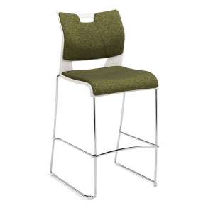 Duet Bar Stool with Upholstered Seat and Back