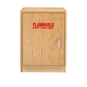 Flammable Liquid Storage Cabinet (One Door, Oak)