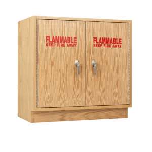 Flammable Liquid Storage Cabinet (Two Door, Oak)