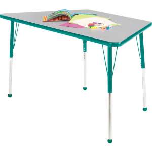 Edu Edge Trapezoid Activity Table with Ball Glides (30x60")