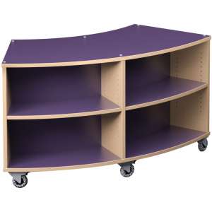 Palette Radius Mobile Library Shelving - Double-Sided (36"H)