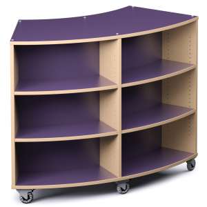 Palette Radius Mobile Library Shelving - Double-Sided (42"H)