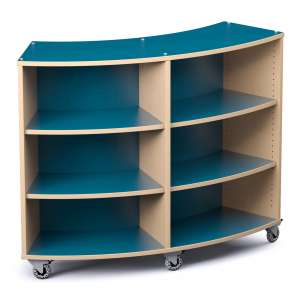 Palette Radius Mobile Library Shelving - Double-Sided (48"H)