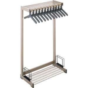 Metal Commercial Coat Rack - Boot Shelf, Umbrella Rack (3')
