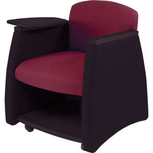 Two-Tone Arm Chair w/Black Finish & Storage Compartment