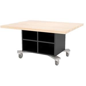 Hideaway Storage Table - Butcher Block (49x40x26"H)