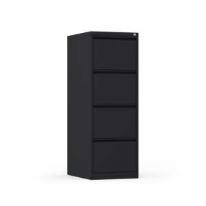 4-Drawer Vertical Filing Cabinet Black