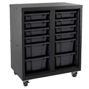 Mobile Cabinet with 8 Small and 4 Large Bins