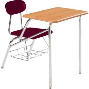 Combo Student Chair Desk - Woodstone Top (14"H)
