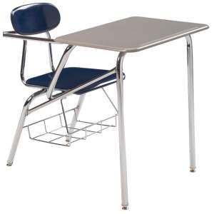Combo Student Chair Desk - Hard Plastic, Support Brace (18"H)