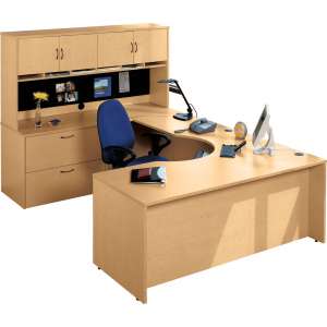 Hyperwork Curved-Corner U-Shaped Office Desk