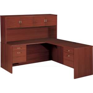Hyperwork Left L-Shaped Office Desk with Hutch