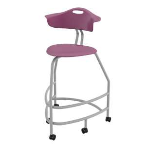 360 Stool w/ Back & Compression Casters (30")