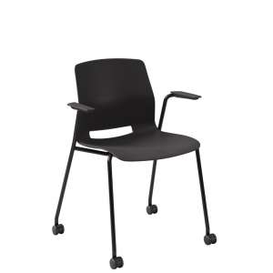 Imme Stacking Chair with Casters & Arms
