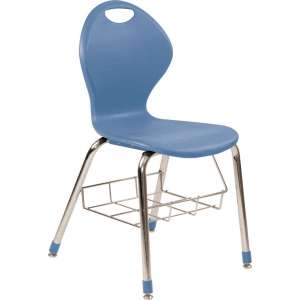 Inspiration Poly Classroom Chair with Bookrack (14"H)