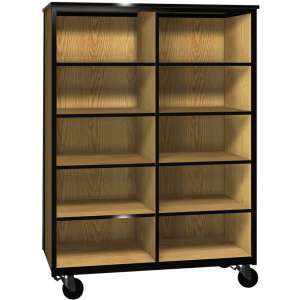 Mobile Cubby Storage - 8 Adjustable Shelves - 66"H
