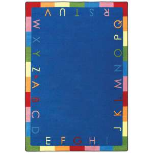 Rainbow Alphabet Classroom Rug (7'8"x10'9")