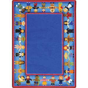 Children of Many Cultures Classroom Rug (5'4"X7'8")