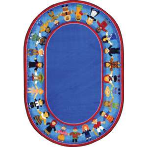 Children of Many Cultures Oval Rug (5'4"x7'8")