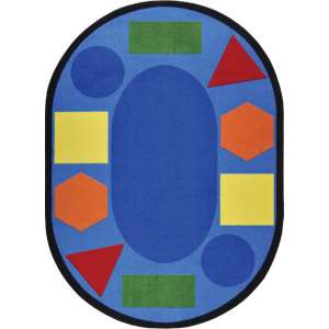 Sitting Shapes Oval Classroom Rug (5'4"x7'8")