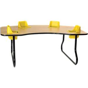 Four Seater Kidney-Shaped Toddler Table