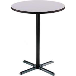 Deluxe Round Bar-Height Cafe Table with X-Base (30" dia.)