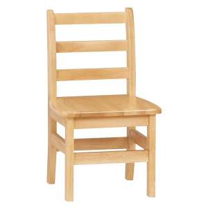 Ladderback Wooden School Library Chair (12"H)
