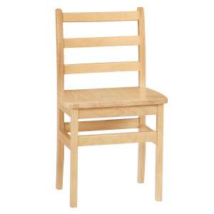 Ladderback Wooden School Library Chair (16"H)