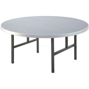 Aluminum Round Folding Table with H Legs (72")