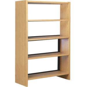 Single Faced Wood Library Shelving - 60"H Starter, 4 Shelves