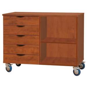 Mobile Storage Cabinet - Open (5-Drawer)