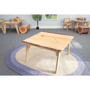 Nature View Live Edge Square Table (20"H)