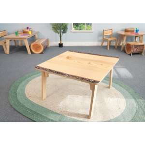 Nature View Live Edge Square Table (22"H)
