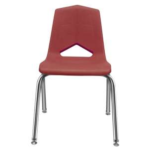 Stackable Poly Classroom Chair - Chrome (14"H)